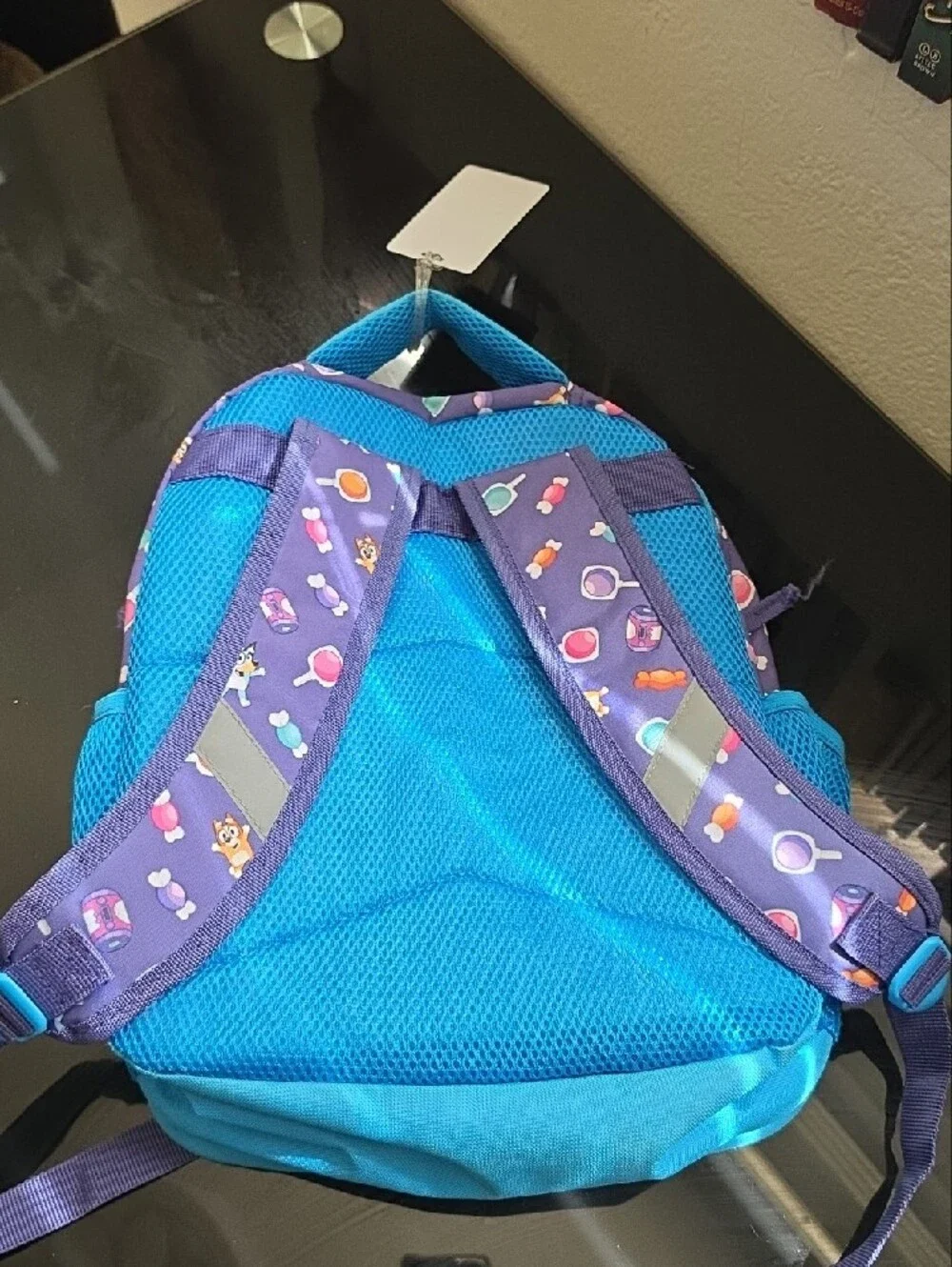 Kids Bluey Backpack - Purple & Blue Cartoon Design